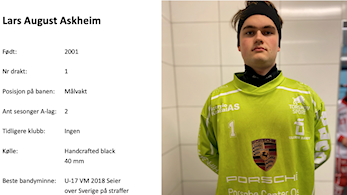 Spillerstallen A-laget 2020-2021 - lagets første keeper #1